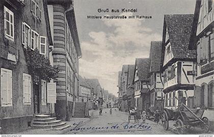 Deutschland - KANDEL - Mittlere Hauptstrasse mit Rathaus