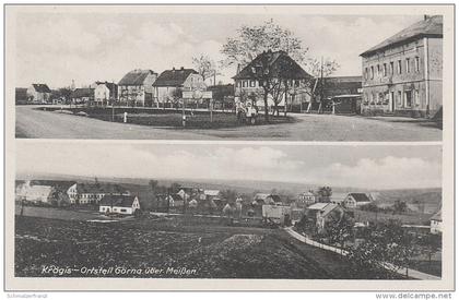 AK Käbschütztal Görna Gasthof Dorfplatz bei Krögis Meissen Schönnewitz Mauna Löthain Miltitz Canitz Pauschütz Löbschütz