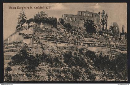 AK Karlstadt a. M., Ruine Karlsburg