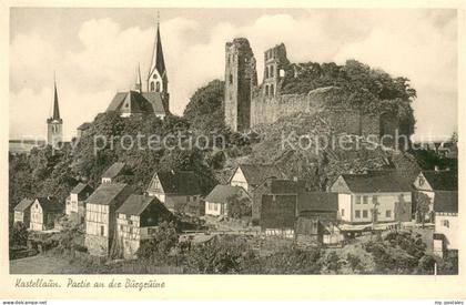 Kastellaun Hunsrueck Partie an der Burgruine