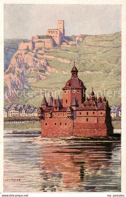 Kaub Caub Rhein Burg Kaub