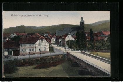 AK Kelbra, Totalansicht mit der Rothenburg