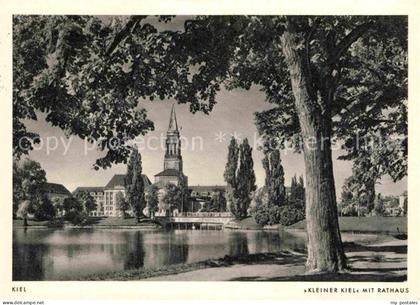 KIEL  CITY Kleiner Kiel Uferpromenade mit Rathaus