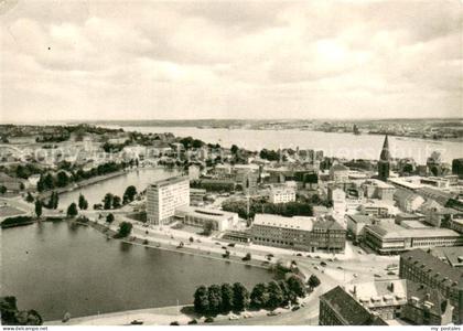 KIEL  CITY Panorama Am kleinen Kiel Kupfertiefdruck