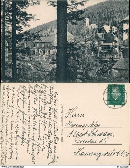 Ansichtskarte Kipsdorf-Altenberg (Erzgebirge) Stadtpartie 1930