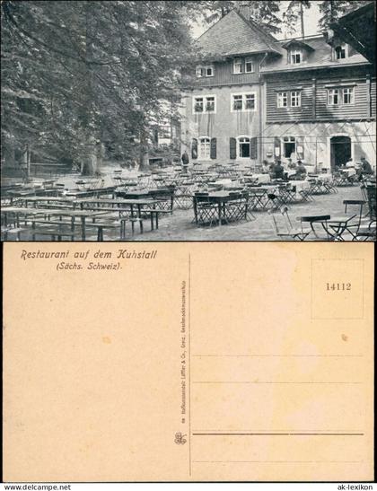 Ansichtskarte Kirnitzschtal Restaurant Kuhstall 1911