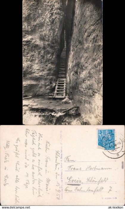 Kirnitzschtal Kuhstall, Himmelsleiter - Sächsische Schweiz 1956