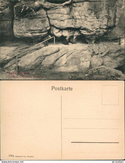 Kirnitzschtal-Sebnitz Kuhstall, Sächsische Schweiz Kletterer 1910