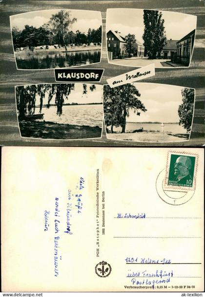 Ansichtskarte Klausdorf-Am Mellensee Mehrbild: Straßen und Plätze 1970