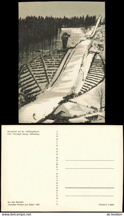 Ansichtskarte Klingenthal Aschbergschanze 1964