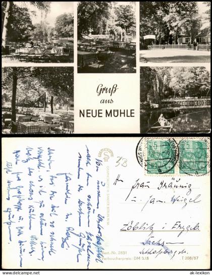 Ansichtskarte Neue Mühle-Königs Wusterhausen Neue Mühle, Mehrbild 1957