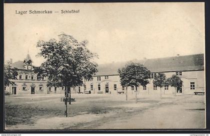 AK Schmorkau / Königsbrück, Schlosshof des Lagers