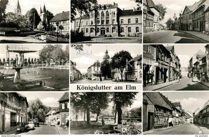 Koenigslutter Elm Teilansichten Strassenpartien Freibad Sprungturm