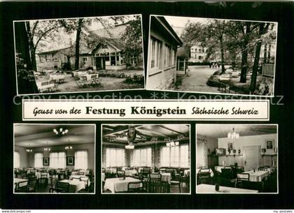 Koenigstein Saechsische Schweiz Festung Koenigstein Berggaststaette-Teilansichte