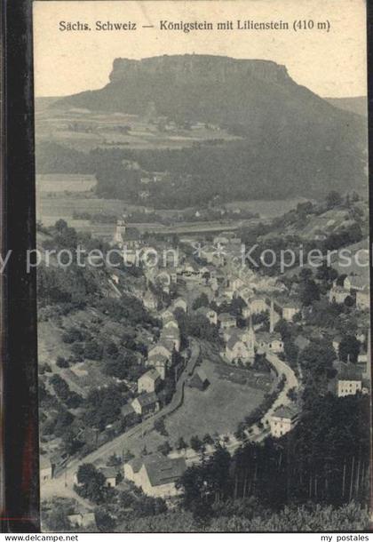 Koenigstein Saechsische Schweiz Koenigstein mit lilienstein