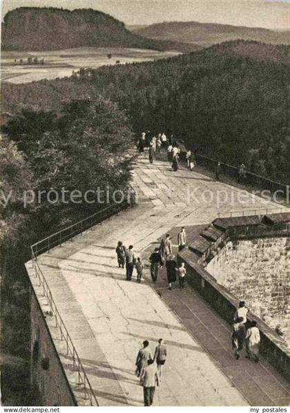 Pfaffenstein Koenigstein Saechsische Schweiz Blick vom Koenigstein