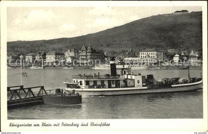 Koenigswinter Petersberg Rheinfaehre Rein