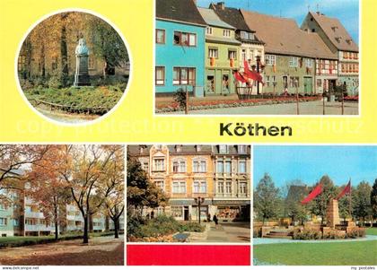 Koethen Anhalt Bachdenkmal Holzmarkt Bernhard Kellermann Strasse Unterer Bouleva