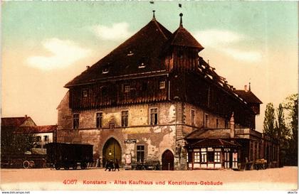 CPA Konstanz Altes Kaufhaus und Konz-Geb. GERMANY (893724)
