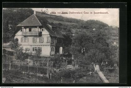 AK Konz, Villa von Herrn Stadtvorstand Konz im Bauernhausstil