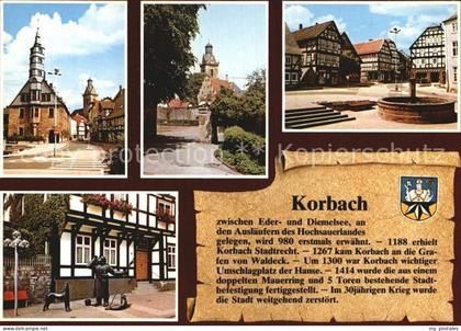Korbach Kirche Fachwerkhaeuser Marktplatz