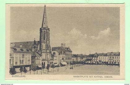 W1488 - ALLEMAGNE - SARRELOUIS - Kreis Saarlouis - Marktplatz mit Kathol Kirche