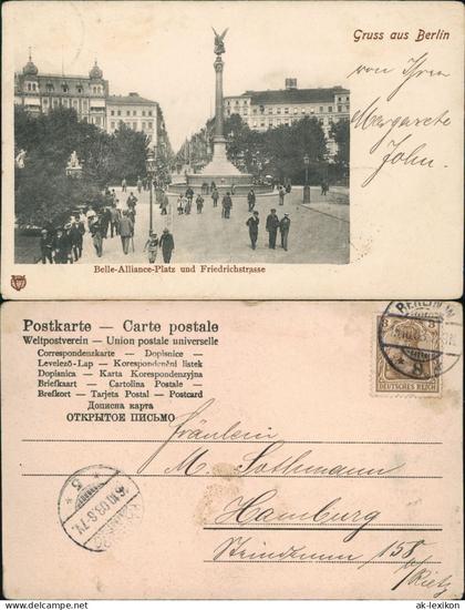 Ansichtskarte Kreuzberg-Berlin Belle-Allianceplatz 1903