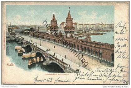 Berlin-Kreuzberg - Oberbaumbrücke - Verlag Theodor Eismann Leipzig gel. 1902