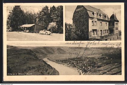 AK Kröv a. d. Mosel, Gasthaus und Pension Montroyal, Waldrestauration, Totalansicht