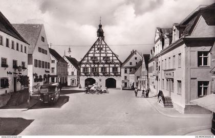 Krumbach - Marktplatz , Bus 1958