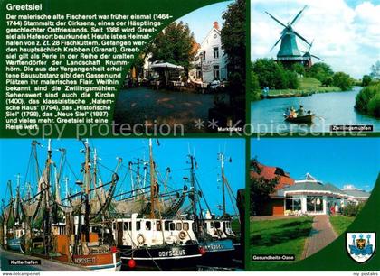 Greetsiel Krummhoern Aurich Niedersachsen Marktplatz Zwillingsmuehlen Kutterhaf