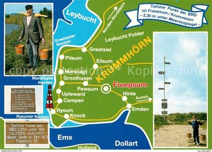 Krummhoern Trockenlegung Freepsumer Meer Gebietskarte Wassertraeger
