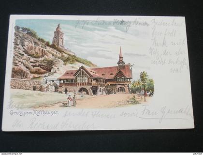Gruss vom Kyffhäuser ,  1905 , Litho , Ansichtskarte ,  AK , CPA !!