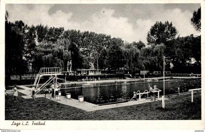 I8782 - Lage (Lippe) Freibad Sprungturm - Verlag Cramer