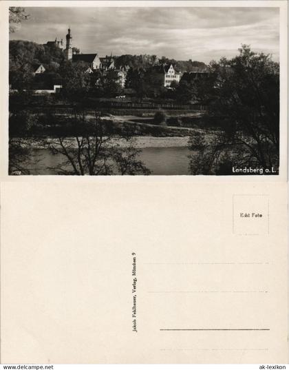 Ansichtskarte Landsberg am Lech Panorama-Ansicht Partie am Lech 1940