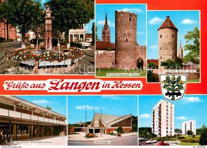 Langen Hessen Brunnen Altstadt Stumpfer Turm Spitzer Turm Oberlinden Einkaufszen