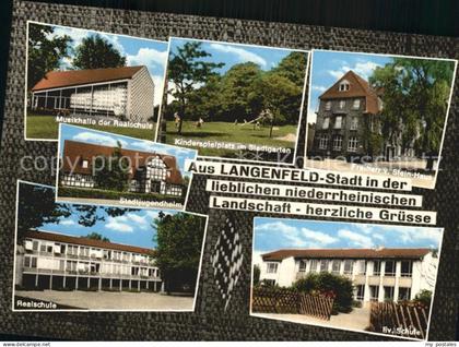 Langenfeld Rheinland Musikhalle der Realschule Kinderspielplatz Stadtgarten