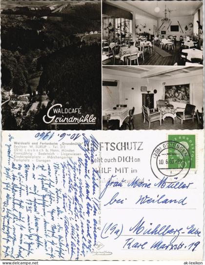 Ansichtskarte Laubach (Hessen) Waldcafe und Ferienheim 1960