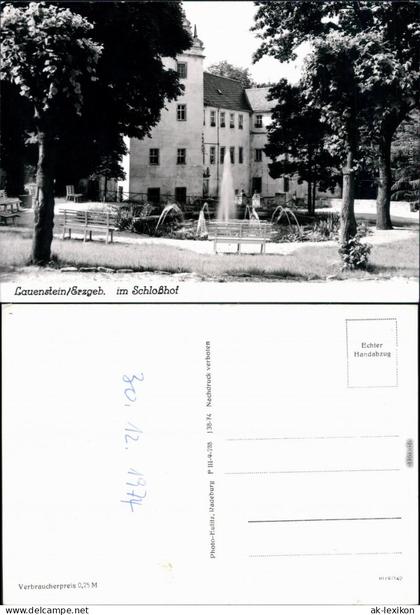 Lauenstein (Erzgebirge Altenberg (Erzgebirge) Schloß Lauenstein  Schloßhof 1974
