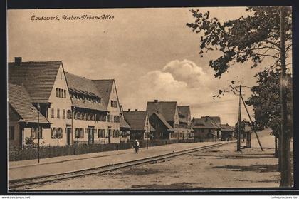 AK Lautawerk, Häuser an der Weber-Urban-Allee