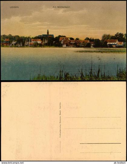 Ansichtskarte Lehnin-Kloster Lehnin Am Mühlenteich 1922