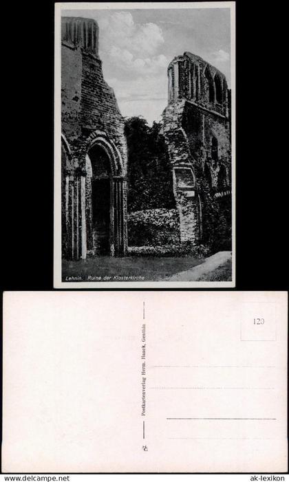 Ansichtskarte Lehnin-Kloster Lehnin Lehnin Ruine der Klosterkirche 1920