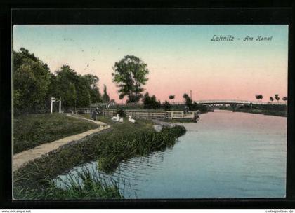 AK Lehnitz, am Kanalufer