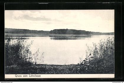 AK Lehnitz, Lehnitzsee, Partie am Seeufer
