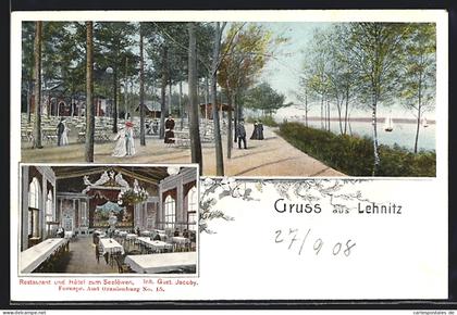 Lithographie Lehnitz, Restaurant und Hotel zum Seelöwen