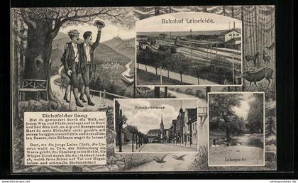 AK Leinefelde, Bahnhofstrasse, Leinepartie