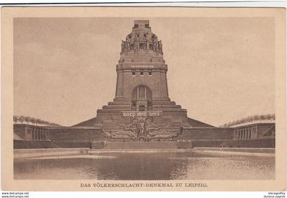 Leipzig, Völkerschlachtdenkmal old postcard travelled 1944 Leipzig Pmk b170907