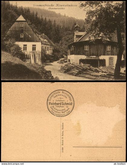 Neunzehnhain -Lengefeld (Erzgebirge) Partie an der Hammermühle 1920