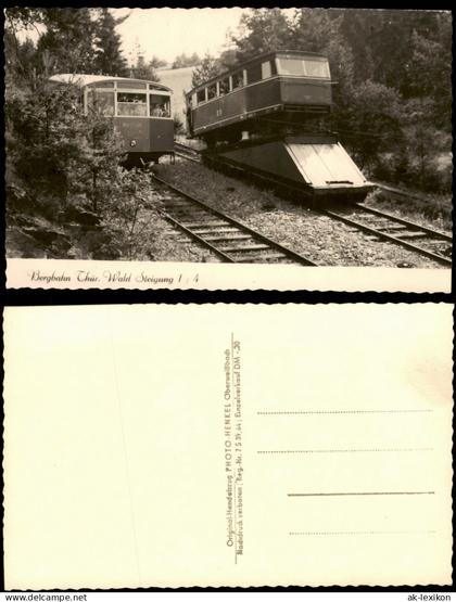 Lichtenhain/Bergbahn-Oberweißbach Bergbahn Thüringer Wald Steigung 1:4 1960