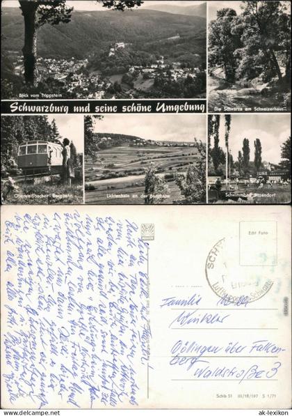 Lichtenhain/Bergbahn-Oberweißbach Panorama-Ansicht  Schwimmbad 1971